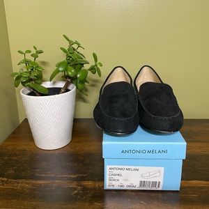 Antonio Melani Cashel Loafers, Black Suede, 9